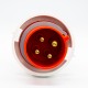 60309 32A 32A 4pin 380V-415V 50/60Hz 4P 6h 3P+E Waterproof IP67 CEE Industrial Connector Plug Red