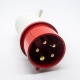 CEE Plug 5pin 16A 380V-415V 50/60Hz 5P 6h 3P+E IP44 IEC60309 Industrial Connector Red