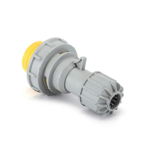 Waterproof Industrial Yellow Connector Plug 3Pin 16A 250V 2P+E IP67 Cable Mount