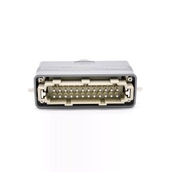 24pin Surface Mounting Heavy Duty Connector PG21 Male female Butt-Joint Plastic Button Top Cable Entry H24B Shell