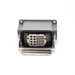 32 Pin Heavy Duty Connector H10B Male Without Contacts Male Butt-Joint Female M25 Bulkhead Mounting