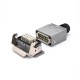 Heavy Duty Industrial Connector H10A M25 Male Butt-Joint Female 10Pin Silver Plating Bulkhead Mounting