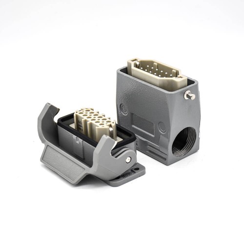 Heavy Duty Power Connector H10A M25 Bulkhead Mounting 12Pin Silver Plating Male Butt-Joint Female