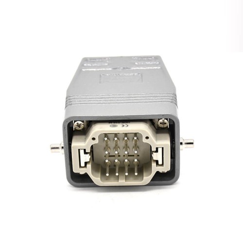 Heavy Duty Rectangular Connectors H6B 16Pin Silver Plating M32 Male Butt-Joint Female Bulkhead Mounting