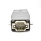 Heavy Duty Rectangular Connectors H6B 16Pin Silver Plating M32 Male Butt-Joint Female Bulkhead Mounting