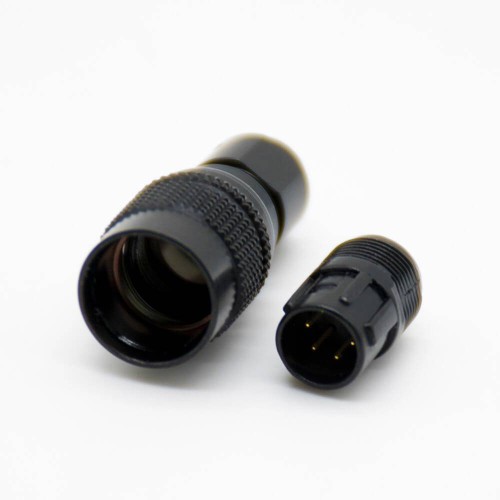 HR10 HRS Male Plug 6 Pin Solder Cup black Straight Circular Push-Pull Connector