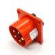 16A 5pin Receptacle 380V-415V 50/60Hz 5P 6h 3P+E IP44 IEC60309 CEE Industrial Panel Mount Pin Socket