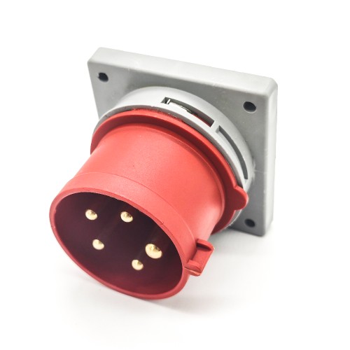 16A 5pin Receptacle 380V-415V 50/60Hz 5P 6h 3P+E IP44 IEC60309 CEE Industrial Panel Mount Pin Socket