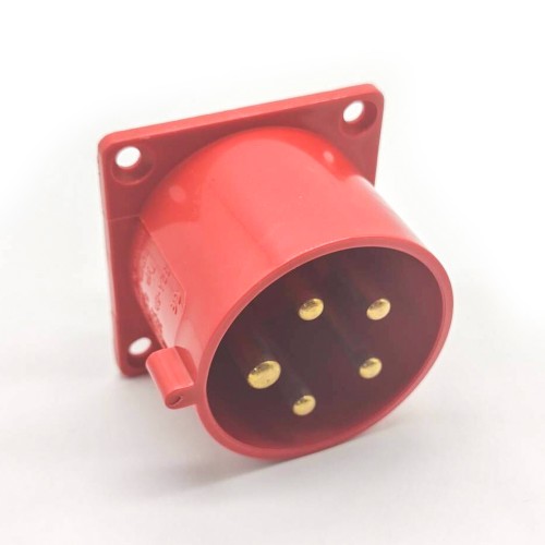 32A 5pin Receptacle 380V-415V 50/60Hz 3P+E IP44 IEC60309 CEE Industrial Panel Mount Pin Receptacle