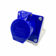 CEE Socket 16A 240V 3 Pin Outdoor Blue Industrial Caravan Socket IEC60309 Commando IP44