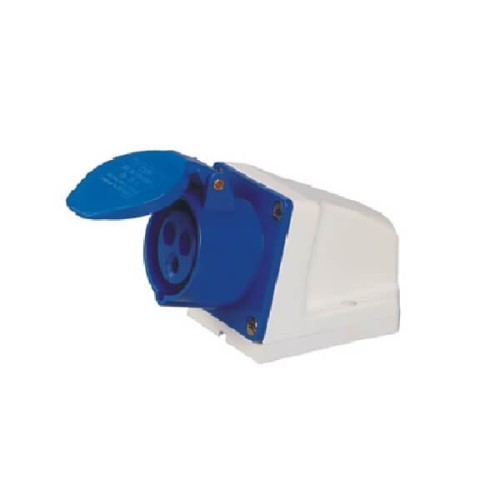 IEC60309 Wall Socket 32A 3pin 220V-250V 50/60Hz 2P+E 6h 2P+E IP44 CEE Industrial Blue