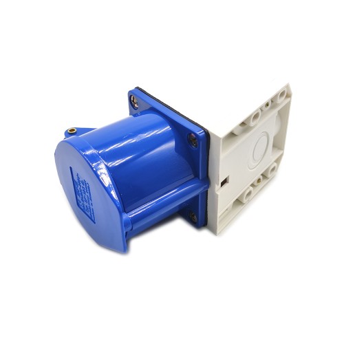 IEC60309 Wall Socket 32A 3pin 220V-250V 50/60Hz 2P+E 6h 2P+E IP67 CEE Industrial Blue