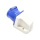 IEC60309 Wall Socket 32A 3pin 220V-250V 50/60Hz 2P+E 6h 2P+E IP67 CEE Industrial Blue