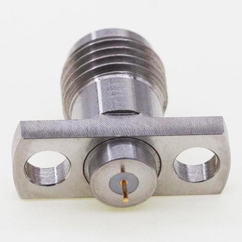 2.92mm Female Connector 2-Hole Flange Mount Stainless Steel 40GHz High Frequency RF Coaxial Connector