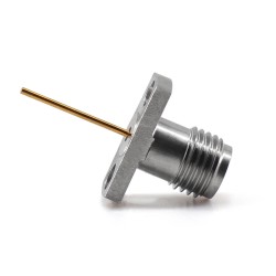 Female 2.92Mm 2-Hole Flange Dc To 40Ghz Outer Contact Through The Wall Outer Contact Through The Wall