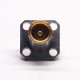 BMA Female Connector for PCB Mount Flange with 4 Holes