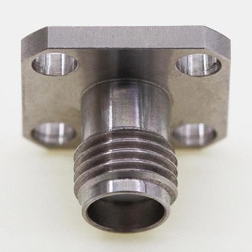 SMA Female Connector, 12.7mm / .500″ Square Flange 1.27mm / .050″ Pin