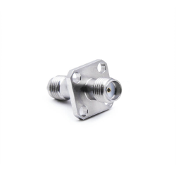 SMA Female To SMA Female 18Ghz 4-Hole Flange Stainless Steel Rf Coax Connector