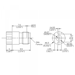 SMA Male To SMA Male 0-18Ghz High Frequency Stainless Steel Rf Coax Connector