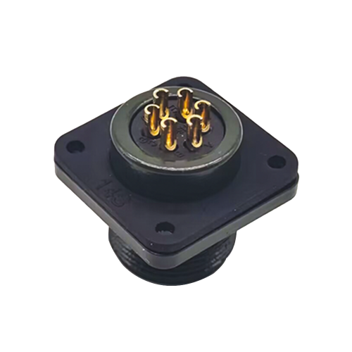 MS3102A14S-6S MIL-DTL-5015 Series Box Mount Receptacle 6 Contacts Solder Socket Female Circular Connector