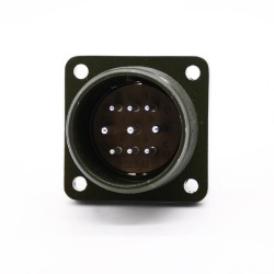 MS3102A20-18P Panel Mount Receptacle 9 Pin Solder Contacts Olive Drab Chromate Plating Connector