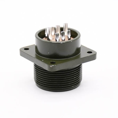 MS3102A20-18P Panel Mount Receptacle 9 Pin Solder Contacts Olive Drab Chromate Plating Connector