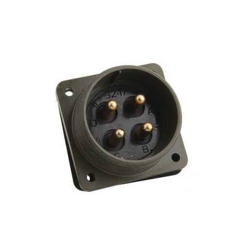 MS3102A32-17P Circular Box Mounting Receptacle 4 Pin plug connector