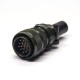 MS3106A20-17P Male Straight Plug 14 Pin Silver Plated With Cable Clamp 5015 Military Connector