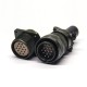 MS3106A20-17P Male Straight Plug 14 Pin Silver Plated With Cable Clamp 5015 Military Connector