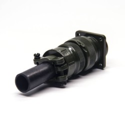 MS3106A20-17P Male Straight Plug 14 Pin Silver Plated With Cable Clamp 5015 Military Connector