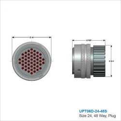 UPT07D-24-48P Military Spec Connectors 48 pin plug