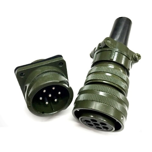 Military Spec Connectors Bayonet Series MS3106A20-15 MS3102A20-15 Male and female 7Pin Military Connector