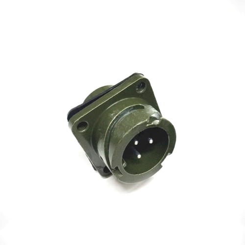 MS3102A14S-7 Circular Connector MIL-DTL-5015 Series Box Mount Receptacle 3 Contacts Solder Pin Bayonet Connector