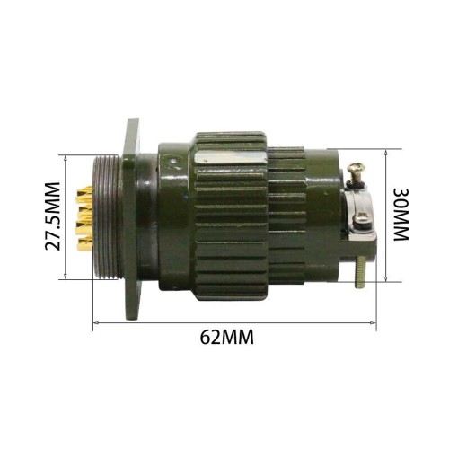 Y2M-37TK 37 Pins Circular Connector Army Green Aviation Plug Socket YP28 Y28M