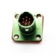 Circular Electrical Connector Y50EX Male Butt-Joint Female 7 Pin Straight Bayonet Coupling Cable Solder 4 Holes Flange