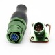 Circular Electrical Connector Y50EX Male Butt-Joint Female 7 Pin Straight Bayonet Coupling Cable Solder 4 Holes Flange