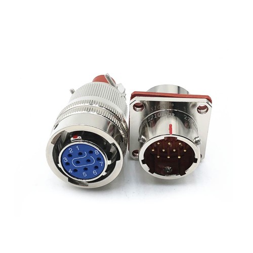 Electrical Circular Connectors Y50X-1210TK2 Y50X-1210ZJ10 10 Pin Straight Bayonet Coupling Cable Solder Cup