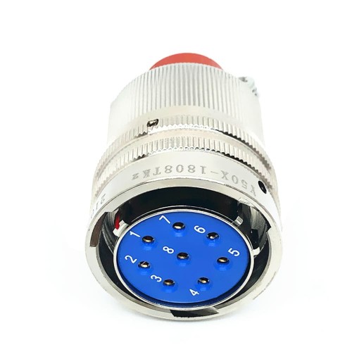 Electrical Circular Connectors Y50X-188TK2 Y50X-188ZJ10 8 Pin Straight Bayonet Coupling Cable Solder Cup