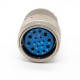 Male Female Connectors Electrical Plug&Socket Y27G Bayonet Coupling 17Pin Admiralty Metal 180掳 Panel Mount Solder cup