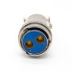 XCD 36 Shell 2Pin Bayonet Coupling Cable Plug Socket Solder Cup 4 Hole Flange Male Butt-Joint Female Connector