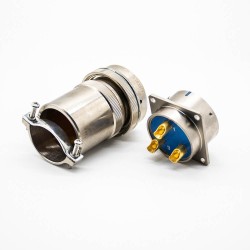 XCD Circular Electrical Connector 36 Shell 3Pin Bayonet Coupling Plug Solder Socket Solder Cup Straight Male Butt-Joint Female