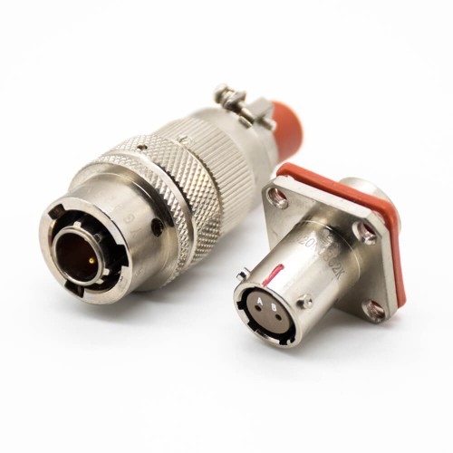 YGD 08 Shell 2Pin Cable Bayonet Coupling Socket Solder Cup Plug Solder Straight Aluminum Alloy Male Butt-Joint Female