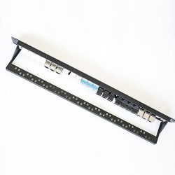 24 Ports Cat6 UTP Patch Panel 19''1U Cat5e With Back Bar 110 Dual IDC