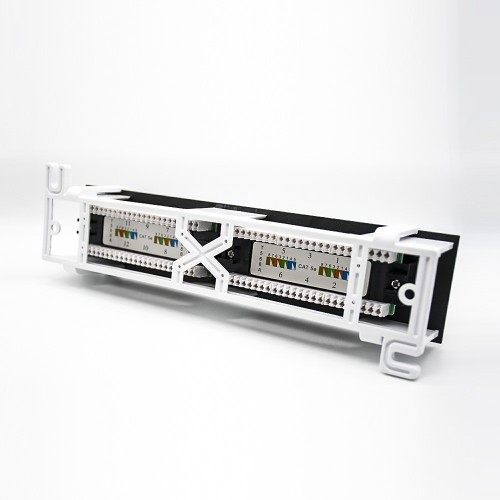 Cat5e Patch Panel 12 Ports Through Hole Panel Mount