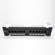 Cat5e Patch Panel 12 Ports Through Hole Panel Mount