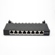 Patch Panel Cat6a RJ45 Keystone Jack 1u 8 Ports Black Shield