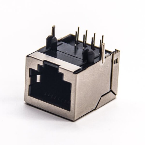 Ethernet to RJ45 90 Degree Through Hole PCB Mount Shielded Without LED 20pcs