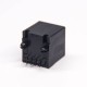 RJ45 180 Degree Couple Black Plastic Unshielded Jack without LED PCB Mount