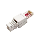 RJ45 Cat6 UTP Toolless Plug Straight Unshielded 8P8C White Plug