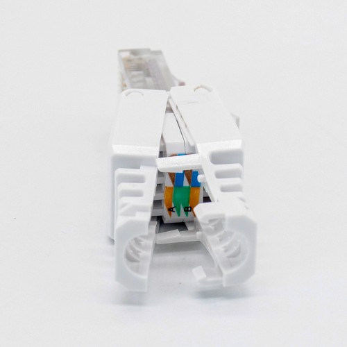 RJ45 Cat6 UTP Toolless Plug Straight Unshielded 8P8C White Plug